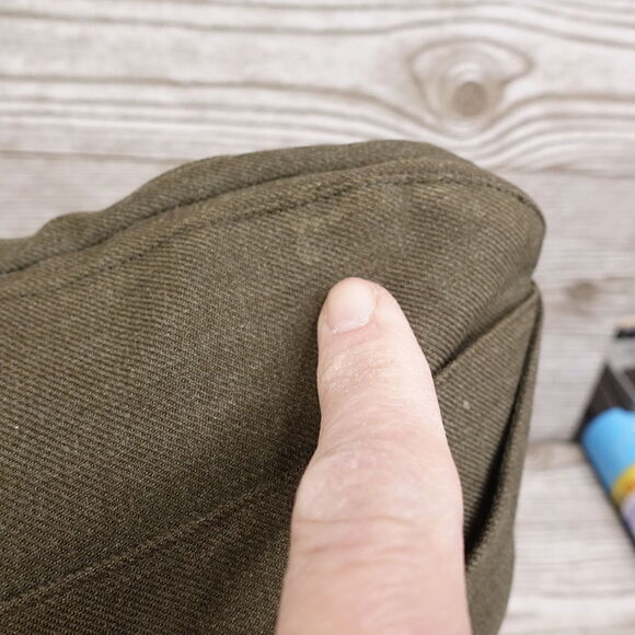 CAP GARRISON MAN'S WOOL SERGE GREEN BERET HAT SZ 6 7/8 - Picture 7 of 11